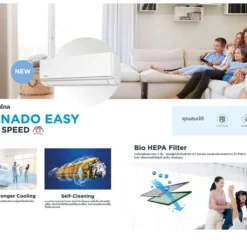 แอร์ติดผนัง Midea 9,300 BTU รุ่น MSAG-09CRN8 (ยกเลิกจำหน่าย) Fixed Speed 220 V - Image 3