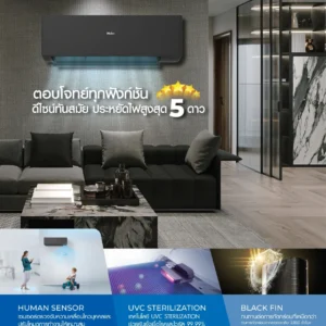 แอร์ HAIER รุ่น UV COOL PREMIUM (INVERTER) Wi-Fi และ PM1.0 FILTER