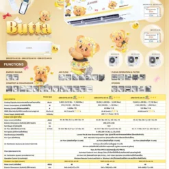 แอร์ติดผนัง Mitsubishi Heavy Duty 12,406 BTU รุ่น SRK13YYS-W1/B น้องหมีเนย Inverter 220 V - Image 3