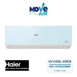 แอร์ติดผนัง Haier 18,000 BTU รุ่น HSU-18VRSA05BBF สีฟ้า (WIFI+UV+PM1.0+VOICE CONTROL) Inverter 220 V